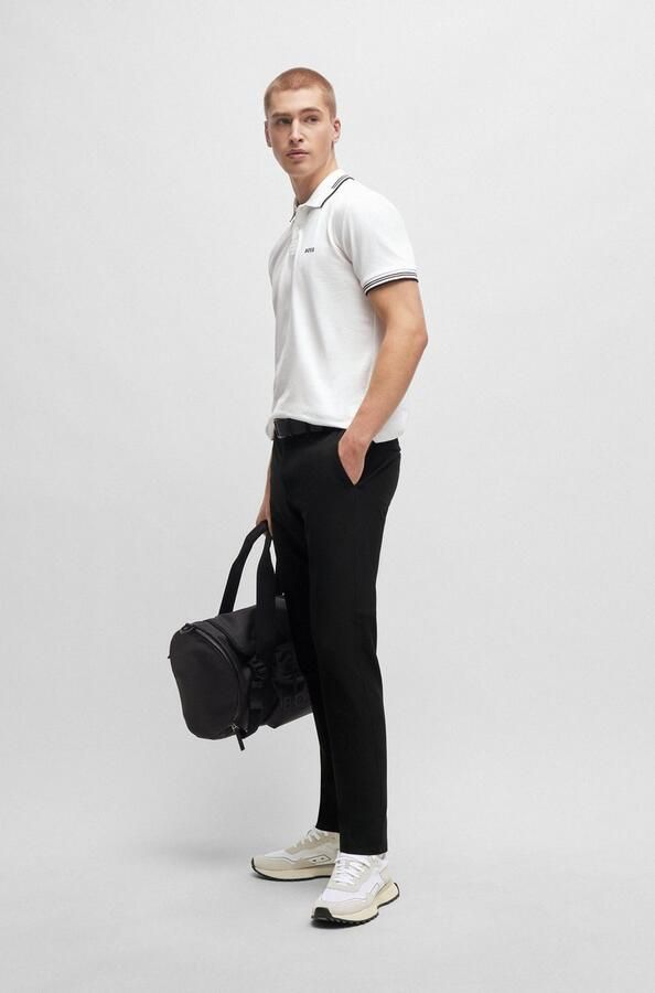 BOSS Green Slim fit poloshirt met labelprint model 'Paul' - Foto 7
