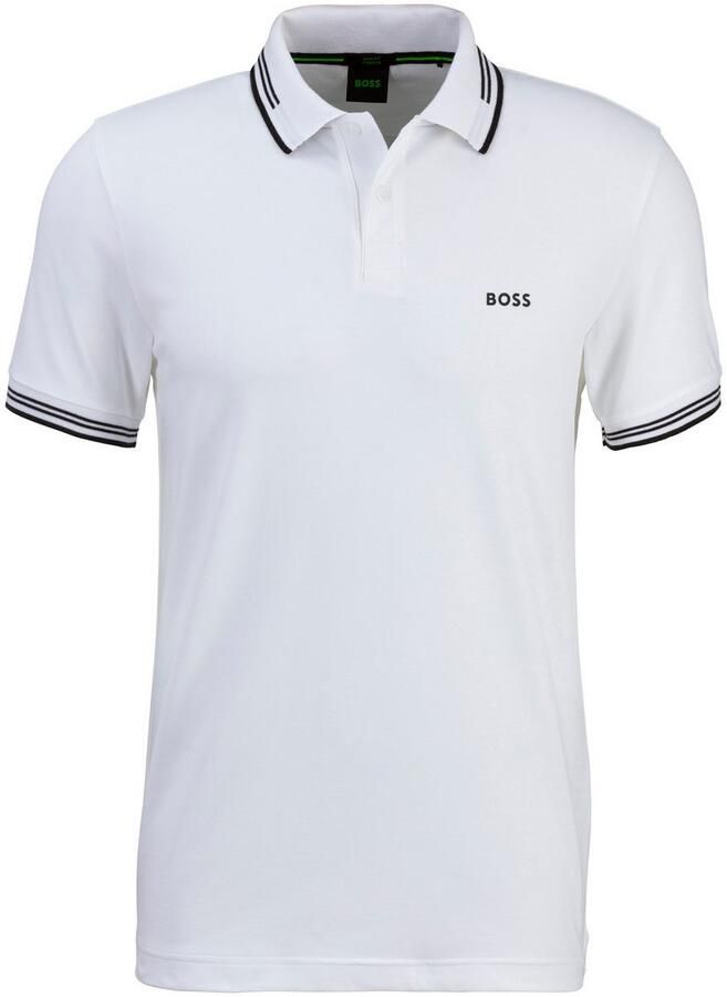 BOSS Green Slim fit poloshirt met labelprint model 'Paul' - Foto 4