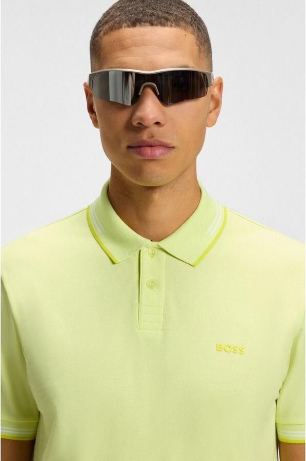 Boss Polo Shirt Korte Mouw Slim Fit Paul Polo Shirt Light Pastel Green - Foto 3