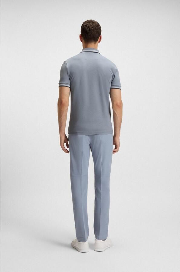 Boss Polo Shirt Korte Mouw Slim Fit Paul Polo Shirt Dark Grey White - Foto 3