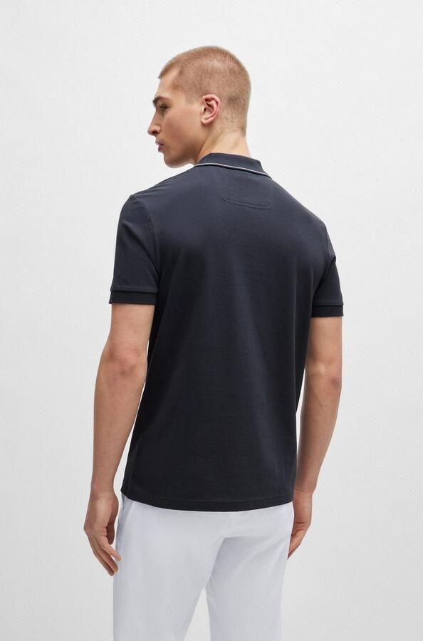 BOSS Green Regular fit poloshirt met labelstitching model 'Paule' - Foto 2