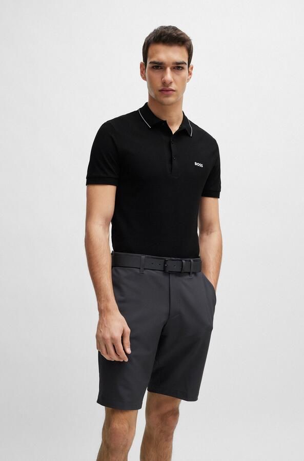 BOSS Green Regular fit poloshirt met labelstitching model 'Paule' - Foto 6