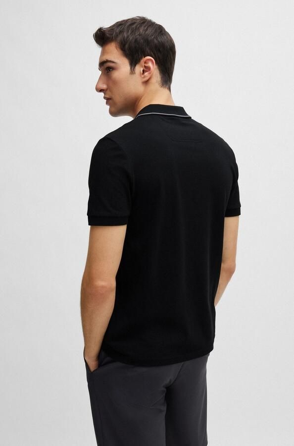 BOSS Green Regular fit poloshirt met labelstitching model 'Paule' - Foto 4