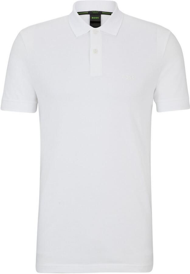 BOSS Green Poloshirt met labelprint model 'Pio' - Foto 5