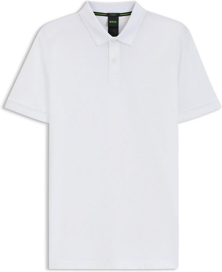 BOSS Green Poloshirt met labelprint model 'Pio'