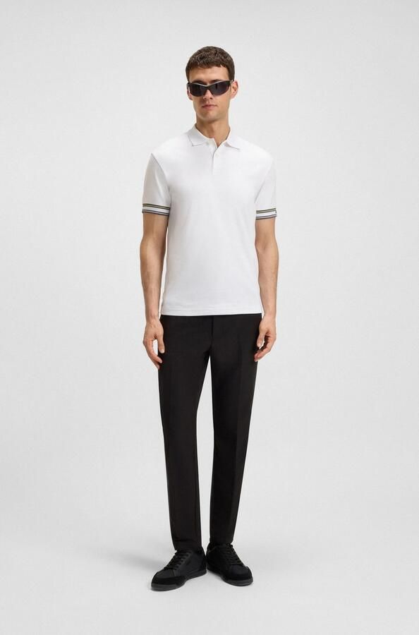 BOSS GREEN Poloshirt Polo Zone met piqué-strepen en een logo op de mouw - Foto 4