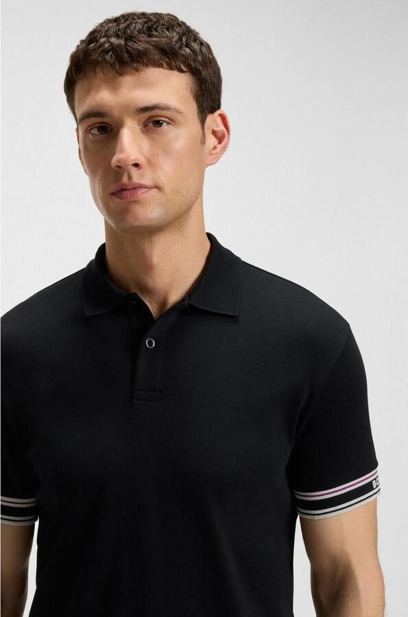 BOSS GREEN Poloshirt Polo Zone met piqué-strepen en een logo op de mouw - Foto 4
