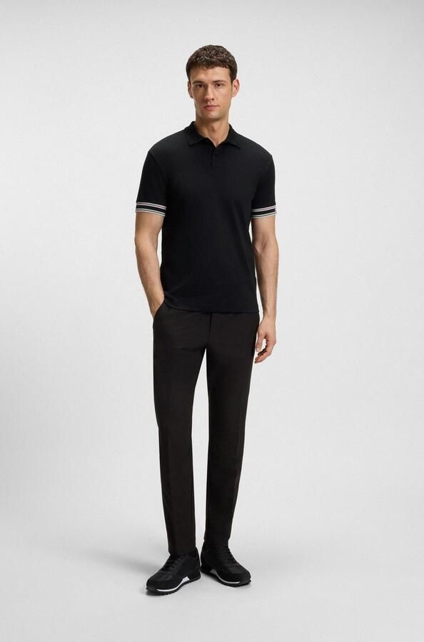 BOSS GREEN Poloshirt Polo Zone met piqué-strepen en een logo op de mouw - Foto 5