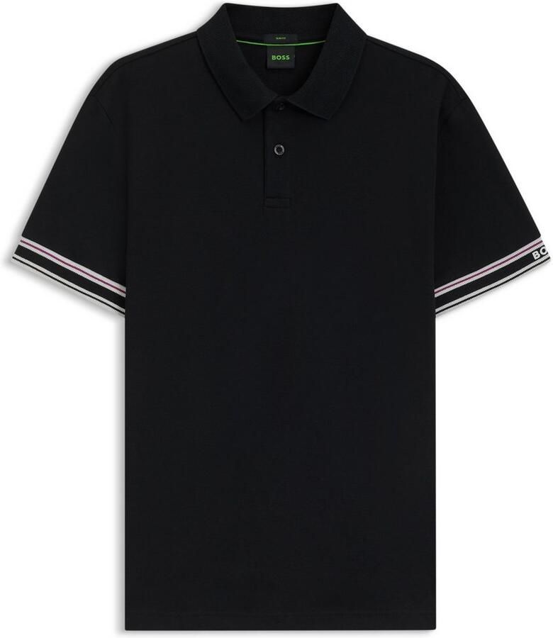 BOSS GREEN Poloshirt Polo Zone met piqué-strepen en een logo op de mouw - Foto 3