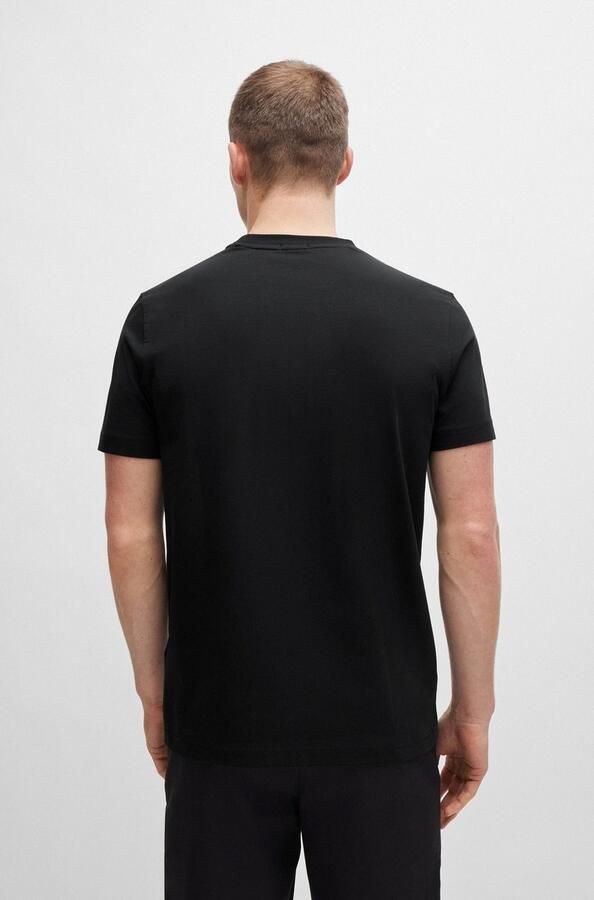 BOSS GREEN Shirt met ronde hals Thee met gegomd contrast-logo - Foto 6