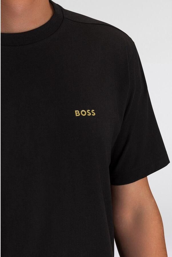 BOSS GREEN Shirt met ronde hals Thee met gegomd contrast-logo - Foto 2