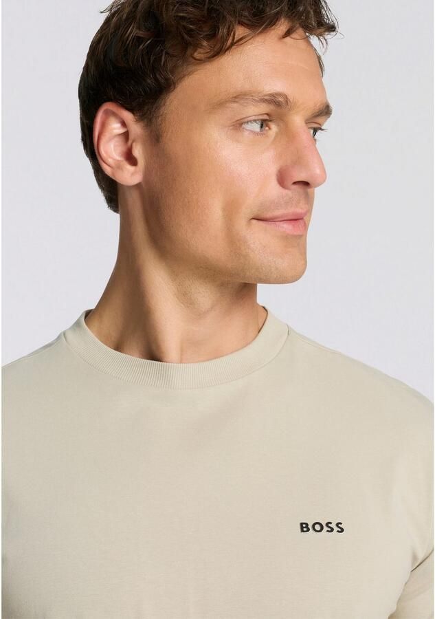 BOSS GREEN Shirt met ronde hals Thee met gegomd contrast-logo - Foto 2