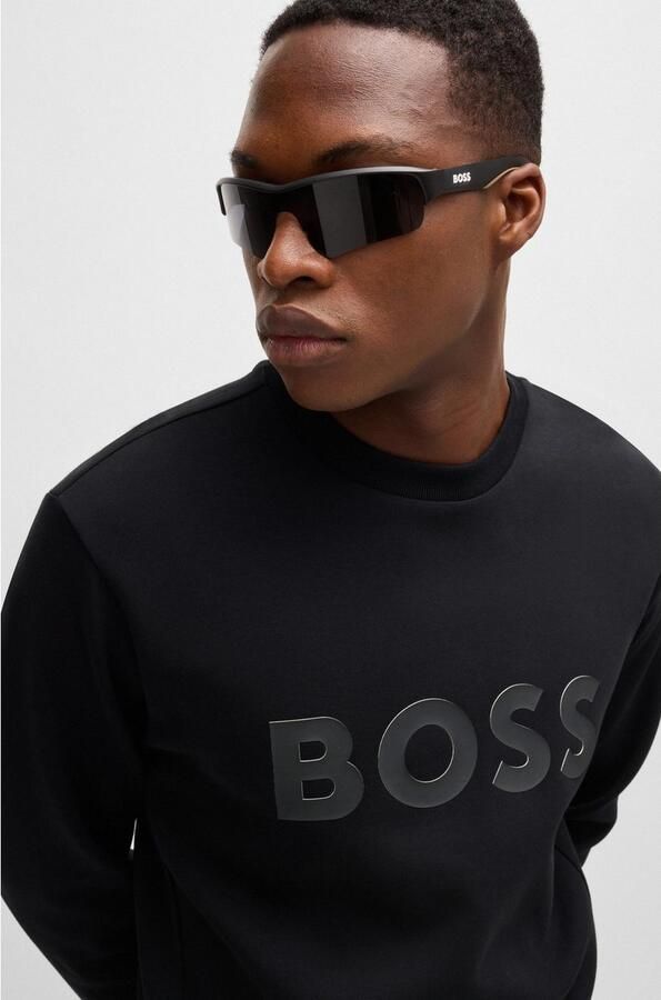 Hugo Boss Zwarte katoenen sweatshirt met lange mouwen Black Heren - Foto 5