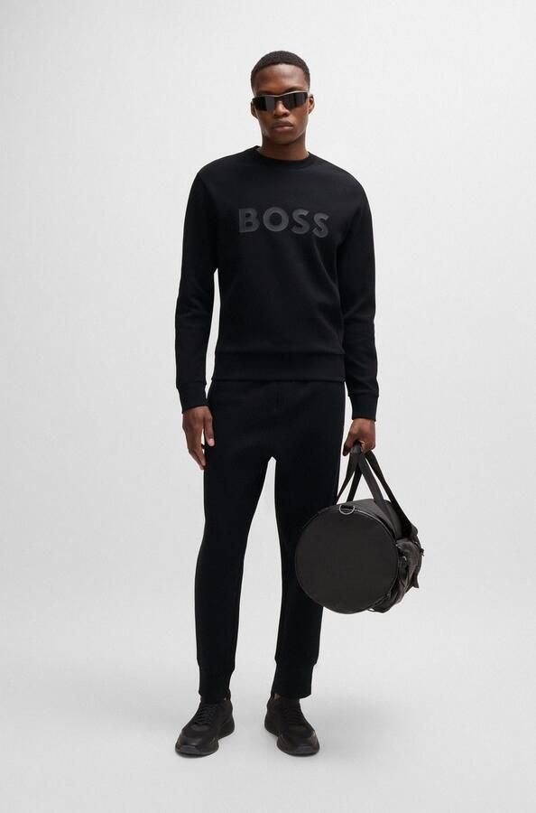 Hugo Boss Zwarte katoenen sweatshirt met lange mouwen Black Heren - Foto 7