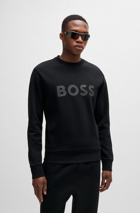 Hugo Boss Zwarte katoenen sweatshirt met lange mouwen Black Heren - Foto 8