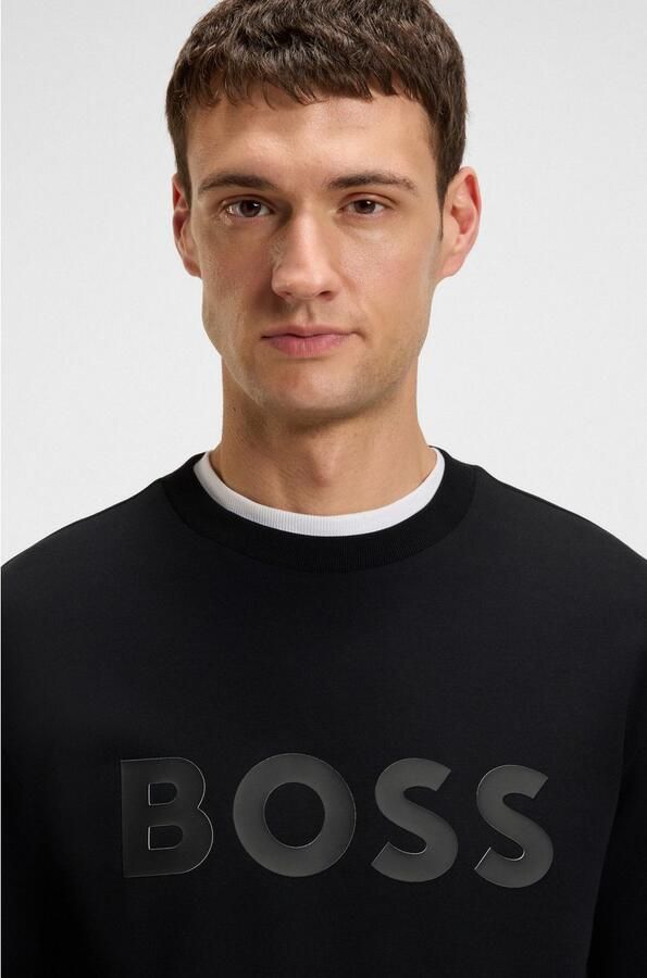 Hugo Boss Zwarte katoenen sweatshirt met lange mouwen Black Heren - Foto 6