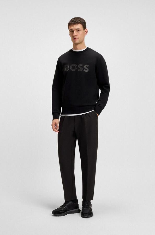 Hugo Boss Zwarte katoenen sweatshirt met lange mouwen Black Heren - Foto 10