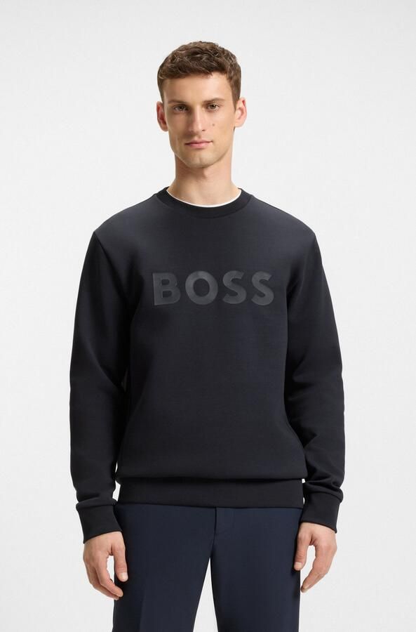 Hugo Boss Blauwe Crew Neck Sweater met Bedrukt Logo Blue Heren - Foto 5