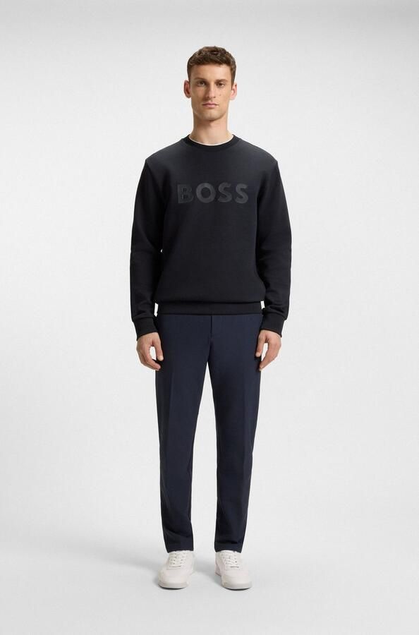 Hugo Boss Blauwe Crew Neck Sweater met Bedrukt Logo Blue Heren - Foto 3