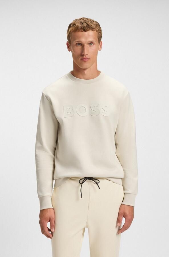 BOSS Green Regular fit sweatshirt van katoenmix model 'SALBO' - Foto 5