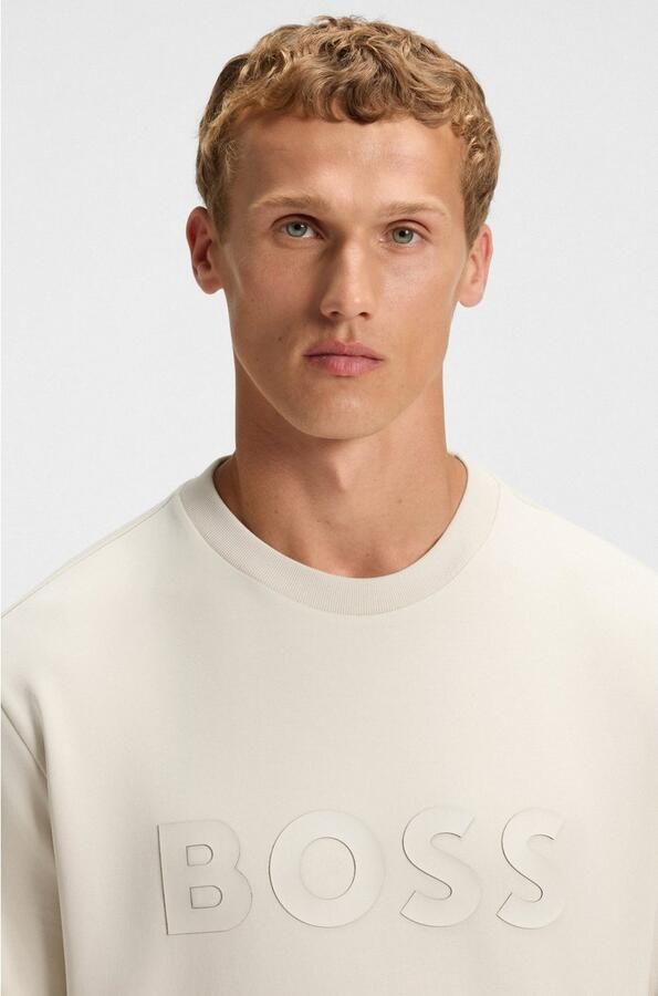 BOSS Green Regular fit sweatshirt van katoenmix model 'SALBO' - Foto 2