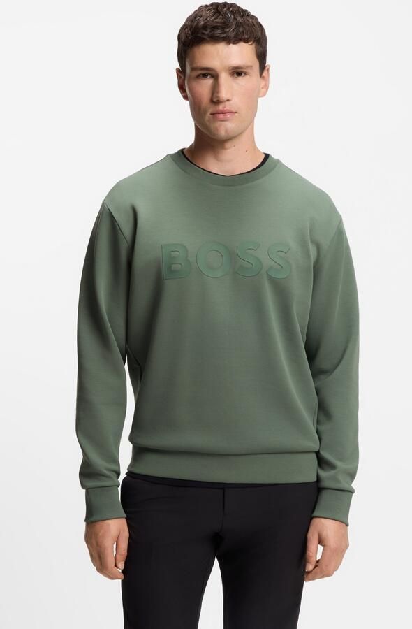 BOSS Green Regular fit sweatshirt van katoenmix model 'SALBO' - Foto 5