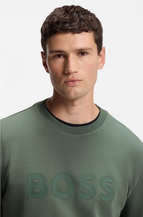 BOSS Green Regular fit sweatshirt van katoenmix model 'SALBO' - Foto 2