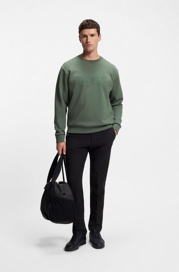 BOSS Green Regular fit sweatshirt van katoenmix model 'SALBO' - Foto 3