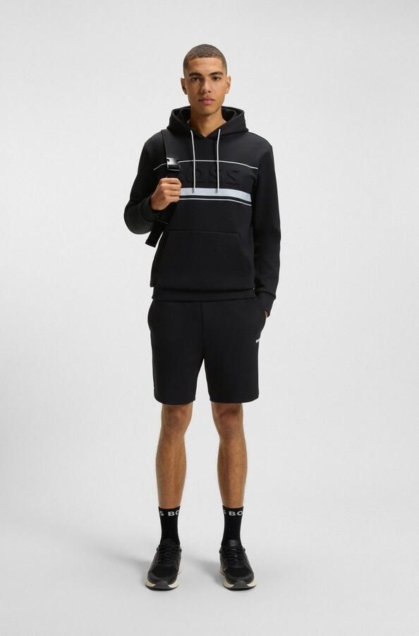 BOSS GREEN Sweatshort Shorts Zone met streepdetails sweatpants vrijetijdsbroek - Foto 3