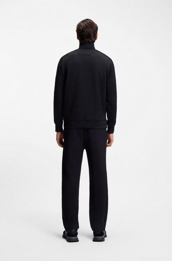 BOSS GREEN Sweatvest Mirror Platte gebreide kraag regular fit ritssluiting gewatteerde jacquard - Foto 4