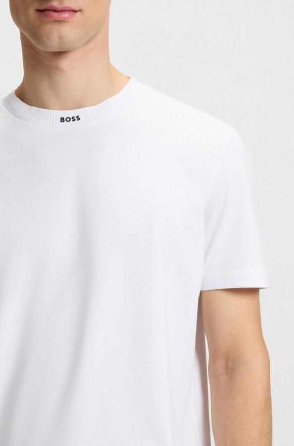 BOSS GREEN T-shirt Tee Rib met logo aan de hals - Foto 4