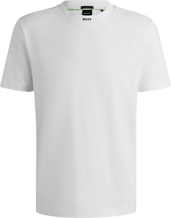 BOSS GREEN T-shirt Tee Rib met logo aan de hals - Foto 3