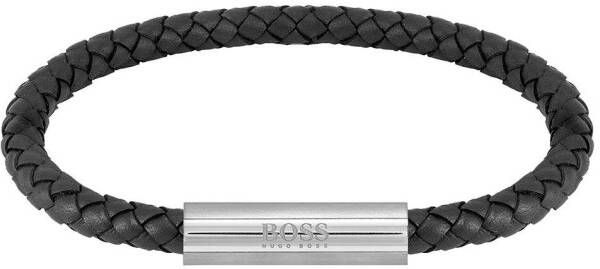Boss Armband Sieraad roestvrij staal armbanden leren armband GEVLOCHTEN LEER