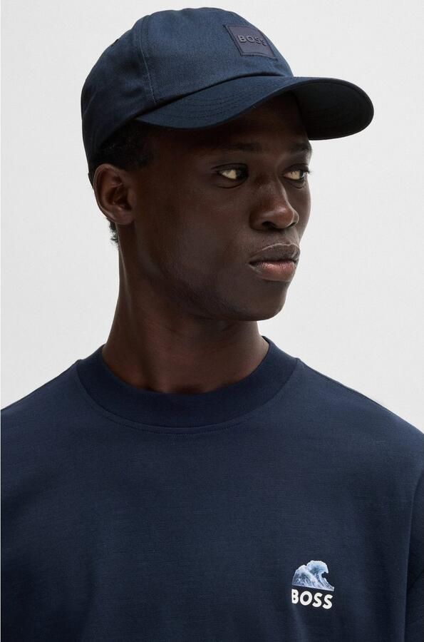 Hugo Boss Blauwe Katoenen Zonneklep Hoed Lente Zomer Collectie Blue Heren - Foto 6