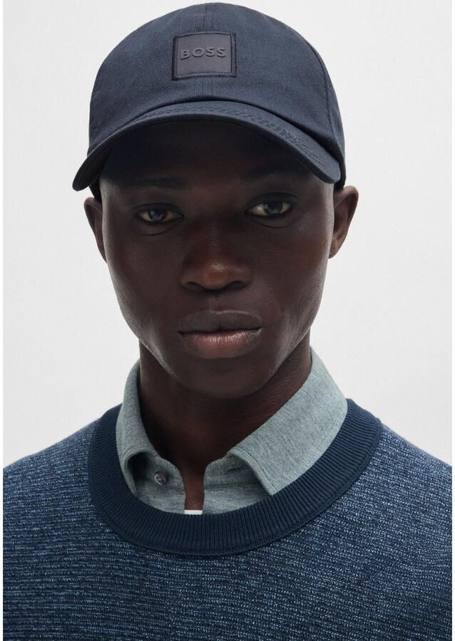 Hugo Boss Blauwe Katoenen Zonneklep Hoed Lente Zomer Collectie Blue Heren - Foto 4