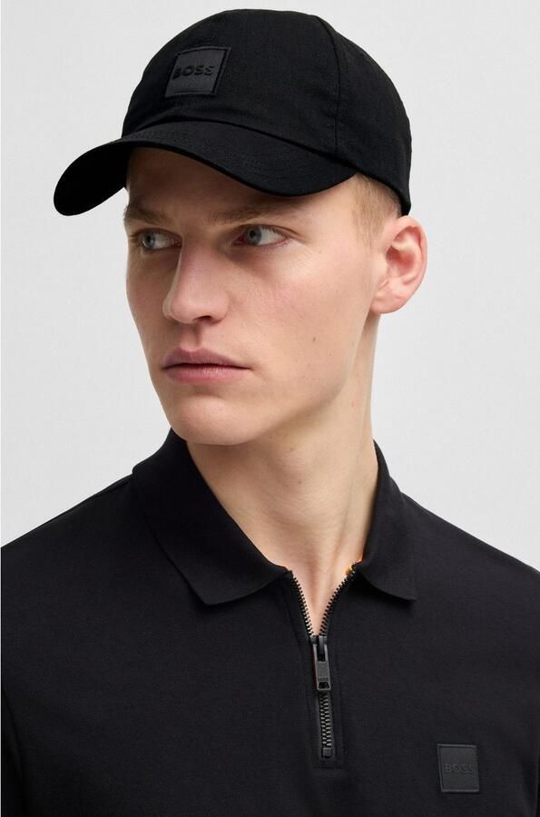 Hugo Boss Zwarte Katoenen Zonneklep Hoed Collectie Black Heren - Foto 4