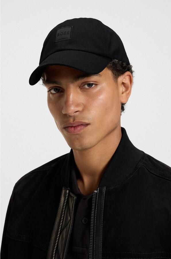 Hugo Boss Zwarte Katoenen Zonneklep Hoed Collectie Black Heren - Foto 5