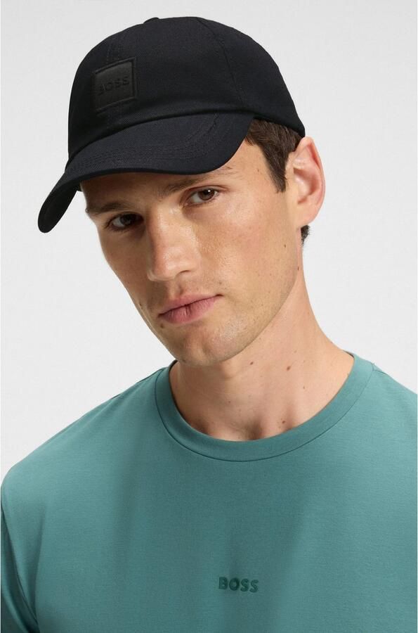 Hugo Boss Zwarte Katoenen Zonneklep Hoed Collectie Black Heren - Foto 6