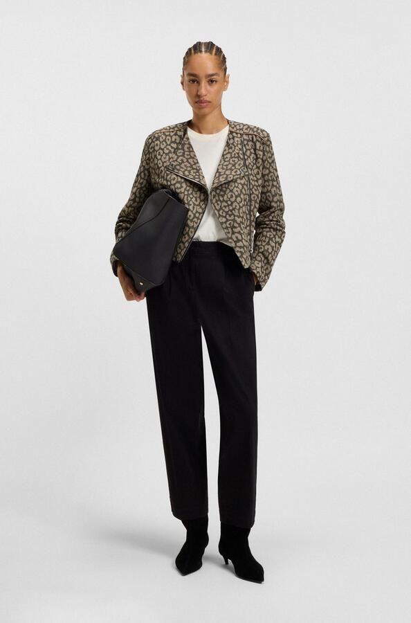 Boss Orange Bikerjack Jaleo premium damesmode in cropped-lengte leo-jacquard - Foto 4