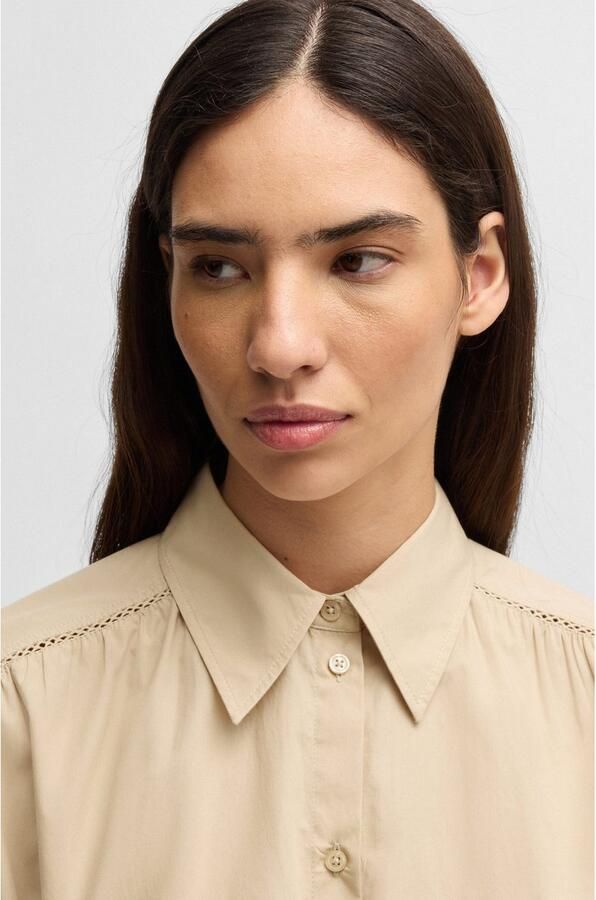 Boss Orange Knielange jurk met strikceintuur model 'Delegant' - Foto 2