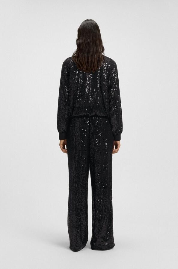 Boss Orange Blouson Jilloi Premium Damesmode met pailletten relaxed fit - Foto 6