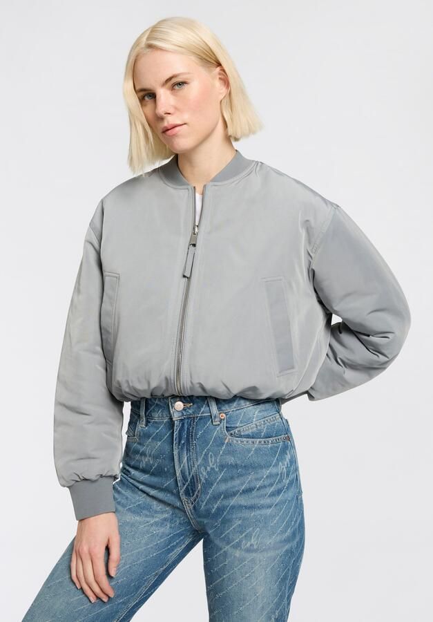 Boss Orange Bomberjack Paddana premium damesmode in omkeerbaar design logo-jacquard - Foto 4