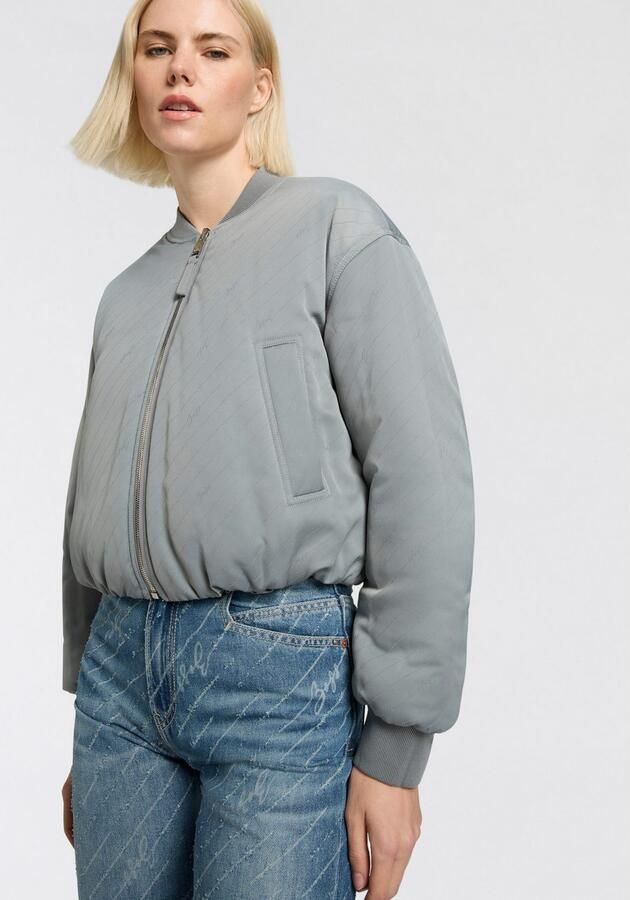 Boss Orange Bomberjack Paddana premium damesmode in omkeerbaar design logo-jacquard - Foto 2