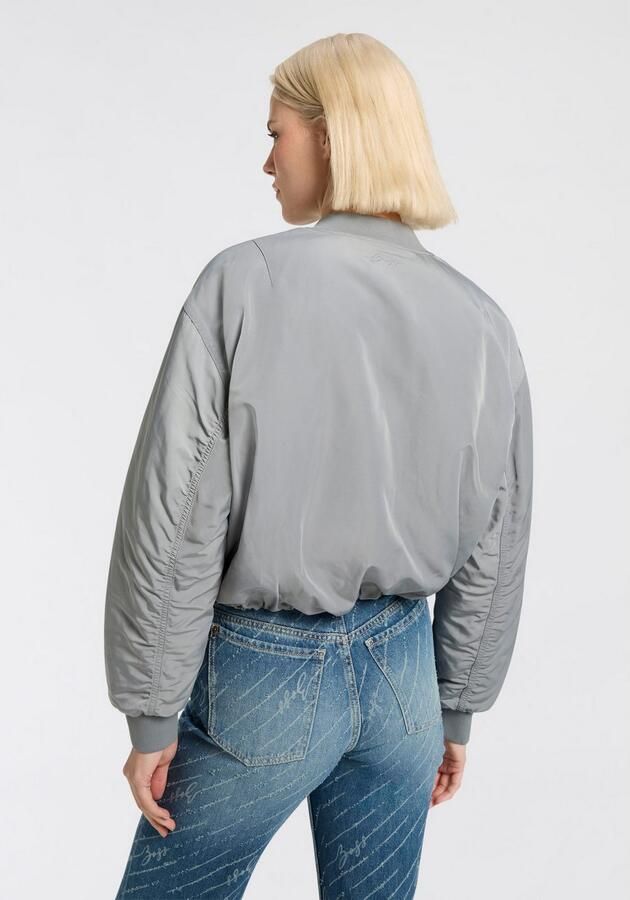 Boss Orange Bomberjack Paddana premium damesmode in omkeerbaar design logo-jacquard - Foto 3