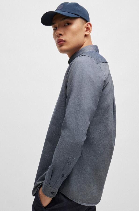 Boss Orange Regular fit vrijetijdsoverhemd met button-downkraag model 'Rickert - Foto 6