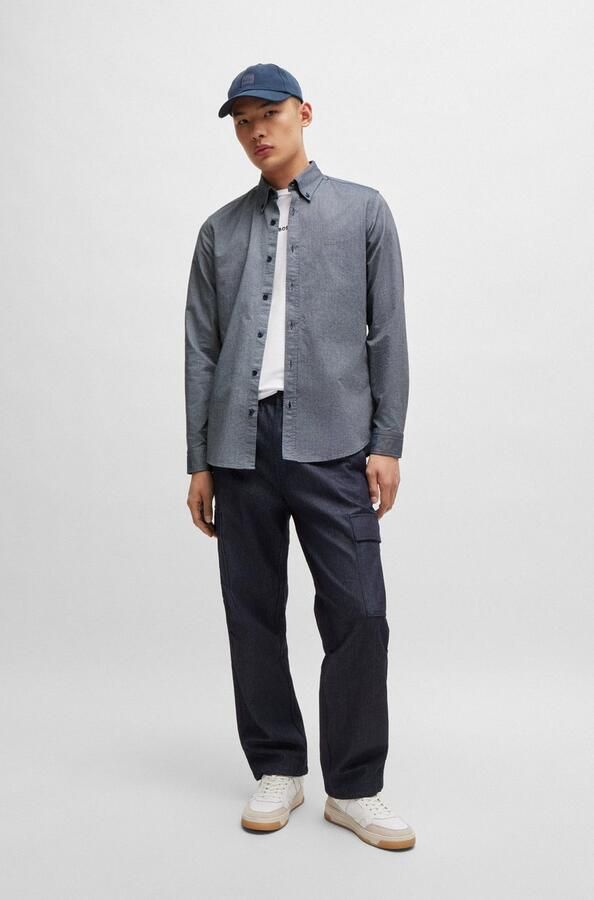 Boss Orange Regular fit vrijetijdsoverhemd met button-downkraag model 'Rickert - Foto 8