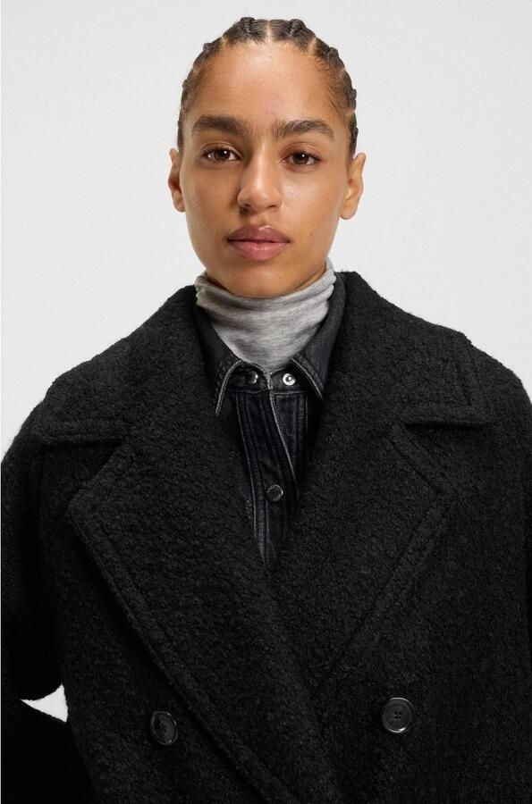 Boss Orange Caban Premium Damesmode in boxy-fit met bouclé-structuur - Foto 3