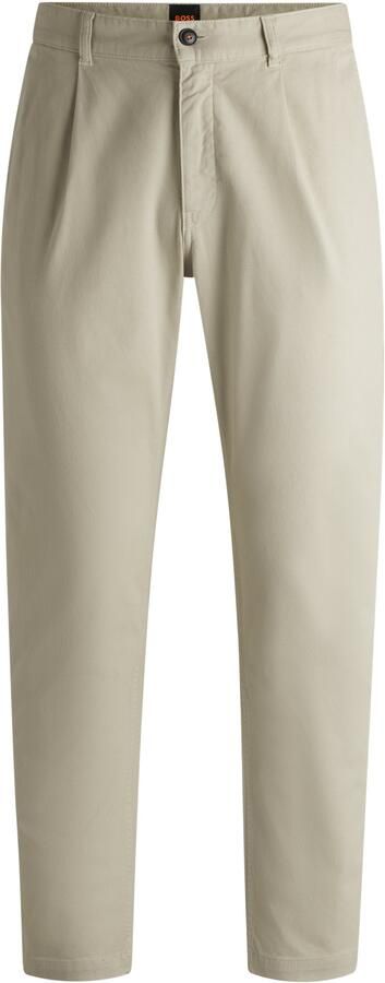 Boss Orange Slim fit chino met bandplooien - Foto 2