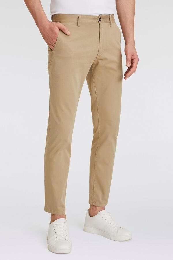 Boss Orange Slim Fit Chino in Satijn Stretch Beige Heren - Foto 9