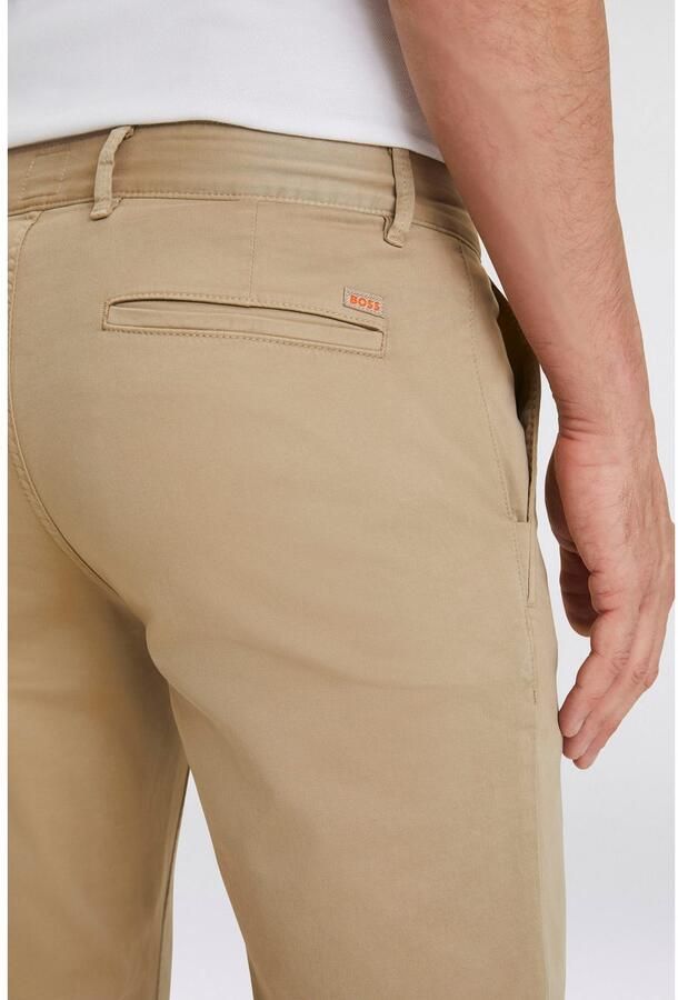 Boss Orange Slim Fit Chino in Satijn Stretch Beige Heren - Foto 5